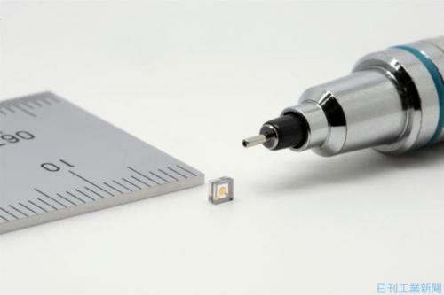 Compact load sensor (center) that can measure from an eyedrop to the weight of a person