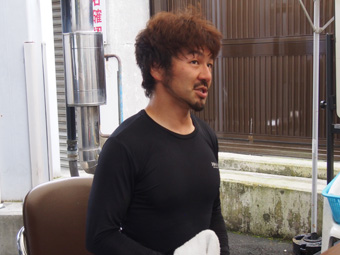戦い終わって写真