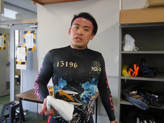 戦い終わって写真