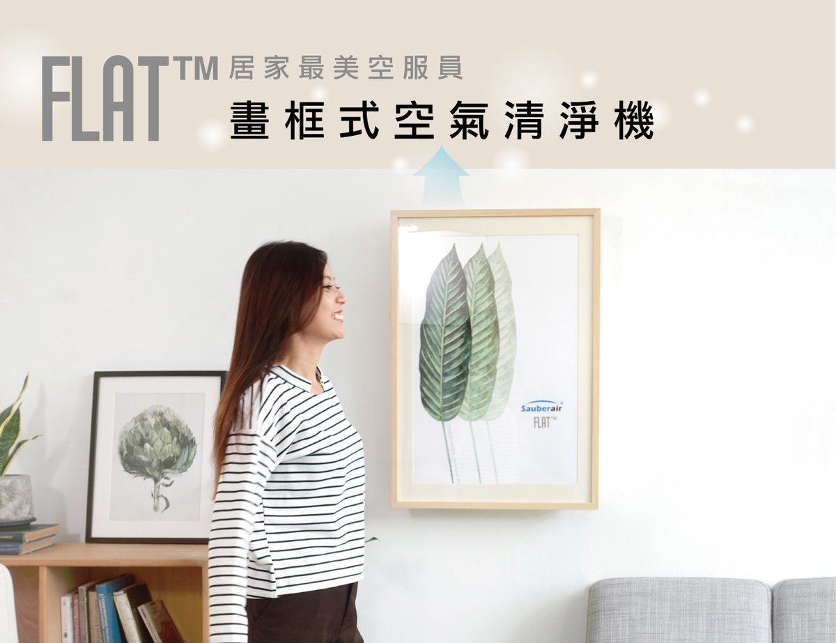 FLAT 居家最美空服員 淨、薄、美 畫框式空氣清淨機
