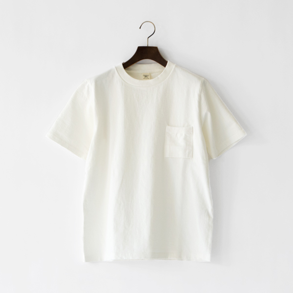 ＜ZUTTO＞ Lユニセックス DOTSUME POCKET T-SHIRT OFF WHITE