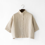 LINEN  STAND UP COLLAR シャツ