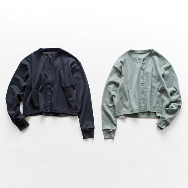 2WAYトルファンサイロフライスカーディガン(SMOKE BLUE)