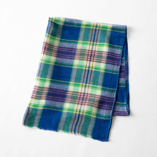 小物 COTTON STOLE - BLUE Cotton linen stole BLUE GREEN／Glen Prince / Shop ZUTTO for