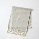 マフラー Arran Semi Reversible/White×Silver