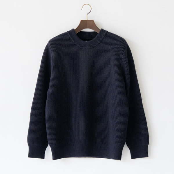 エクストラファインウール リブニット NAVY