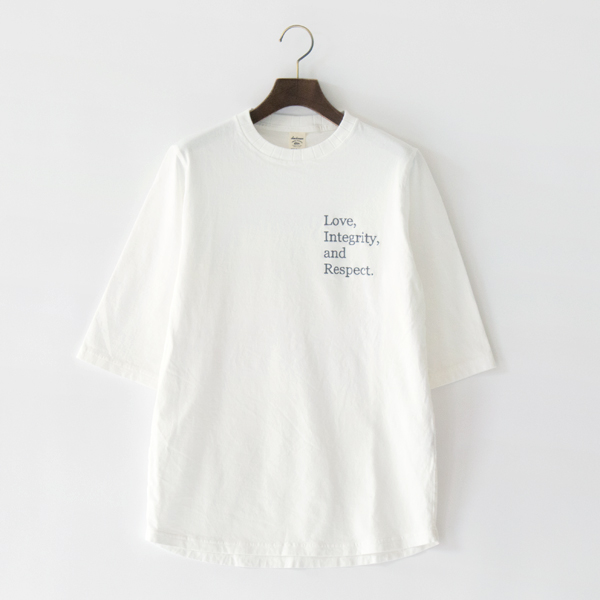 Sユニセックス MAXIM ハ-フスリ-ブTシャツ WHITE