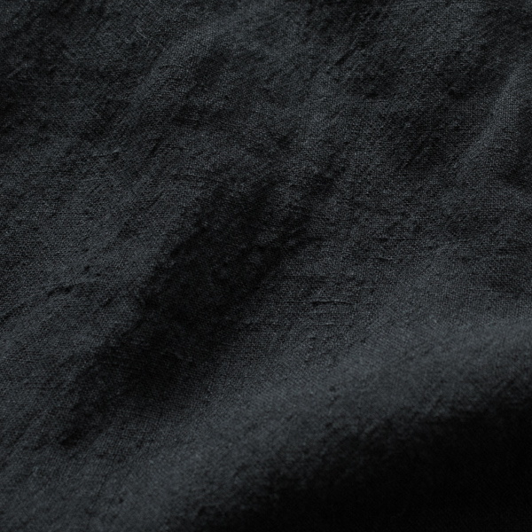 肌に心地よい強撚ウォッシュリネン(BLACK)