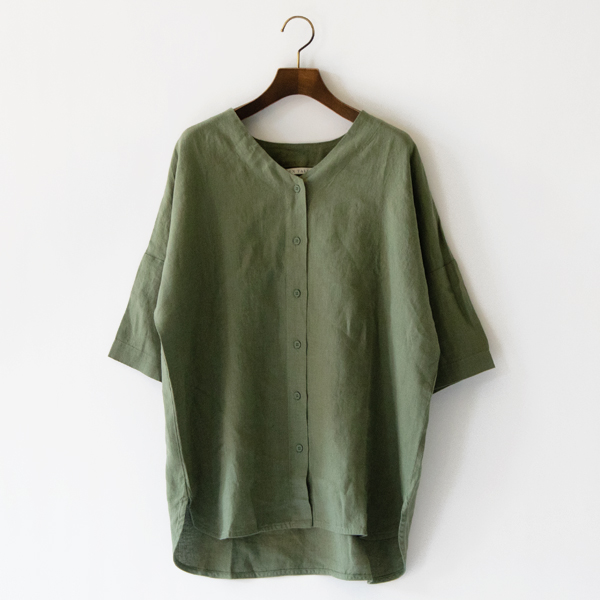 リネンパジャマ PRIMEROSE LOUNGEWEAR FOUR LEAF CLOVER (シャツ)