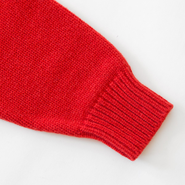 ソフトラムウール ニット RED／YONETOMI NEW BASIC（ヨネトミニュー 