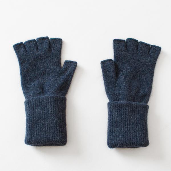GEELONGORA PLAIN STITCH 指なし手袋 (NAVY)