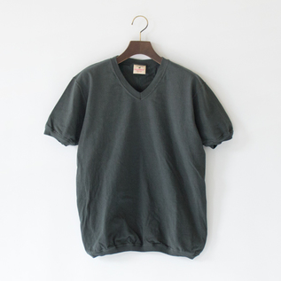 Vネック ショートスリーブ Tシャツ OFF BLACK