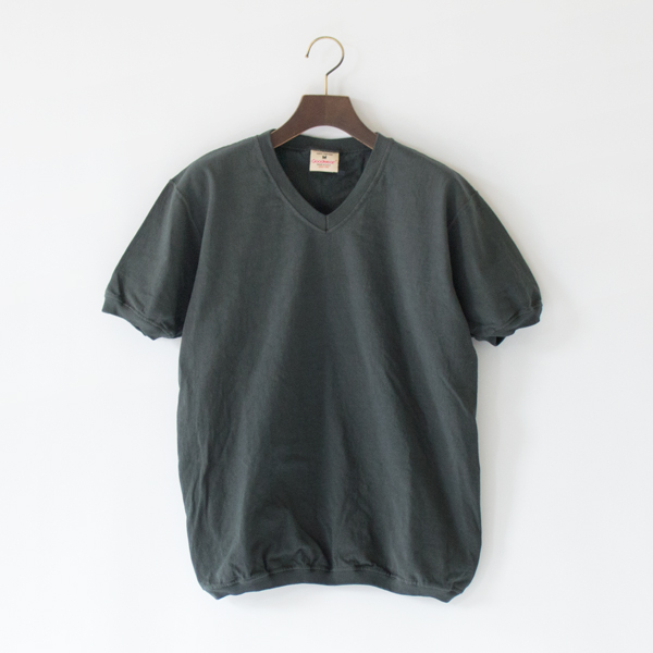 MVネック ショ-トスリ-ブ Tシャツ OFF BLACK