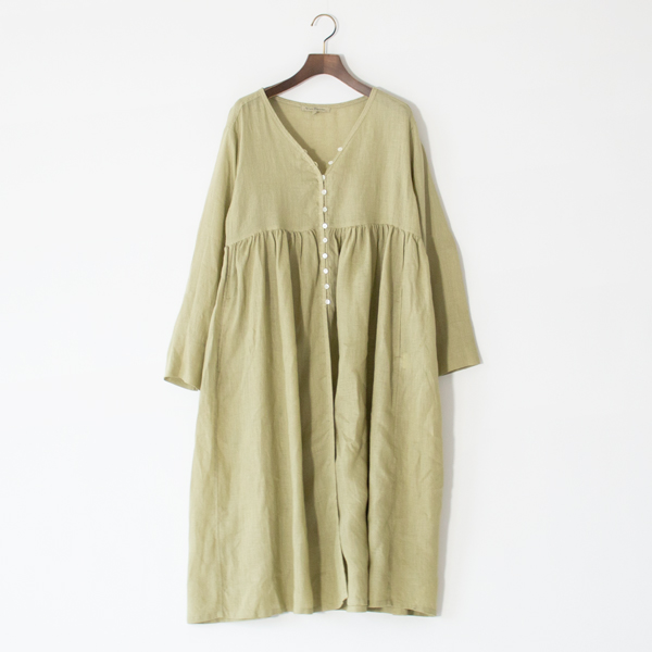 Light Linen×Botanical Dye カシュクールワンピース/Vlas Blomme