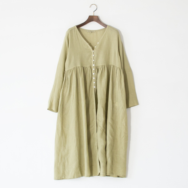 Light Linen×Botanical Dye カシュクールワンピース／Vlas Blomme