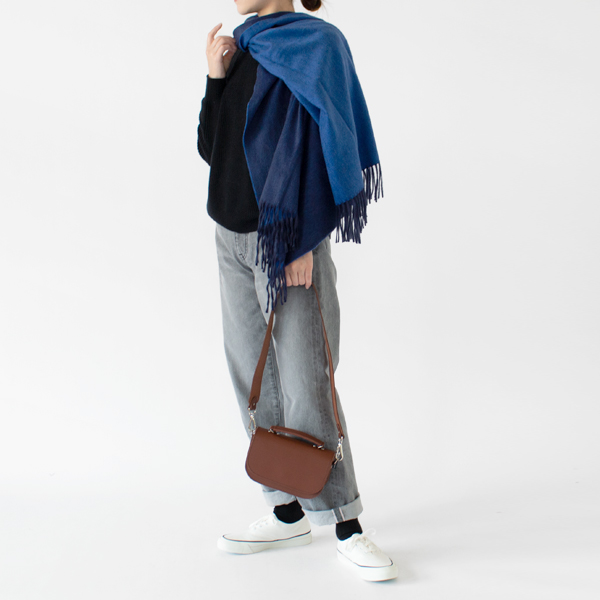 大判ストール Arran Semi Reversible(Stone×Flannel)