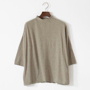 Vlas Blomme - 新品タグ付【Vlas Blomme】KLlinen PLAIN 七分袖PO モックネック七分袖Tシャツ／Vlas Blomme（ヴラスブラム）｜愛着