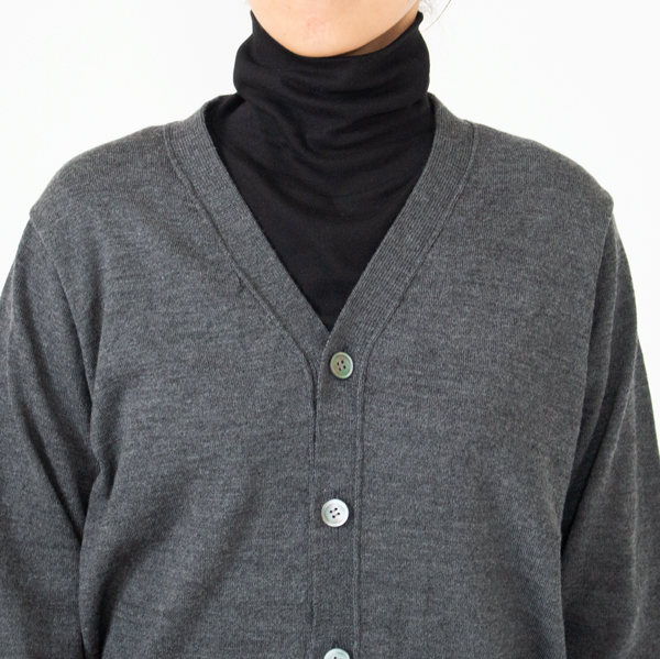 ウールニットカーディガン HIGH TWIST WOOL KNIT C/D/YONETOMI ウールニットカーディガン HIGH TWIST WOOL KNIT C/D/YONETOMI