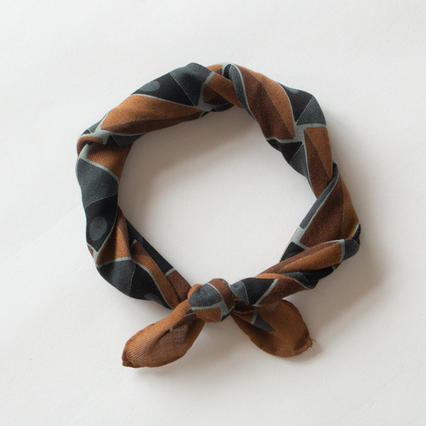 カシミヤシルクミニチーフ（BROWN)