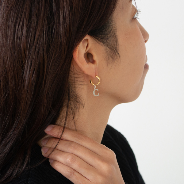 キャッチレスピアス EMBRACE SAGE(GOLD)、C/SILVER