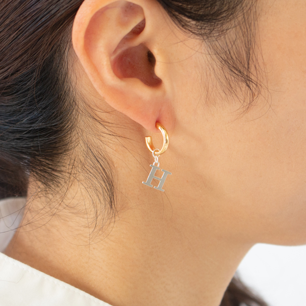 キャッチレスピアス EMBRACE SAGE(GOLD)、H/SILVER
