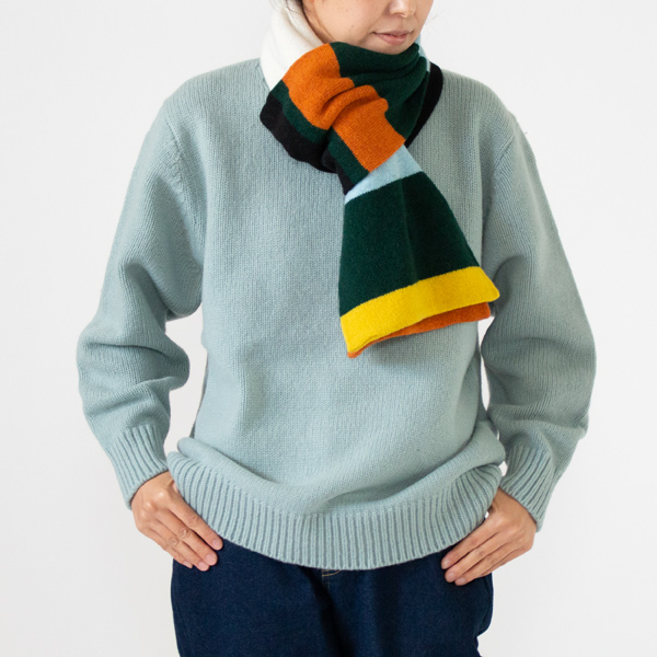 メンズ SWEEN ニットスカーフ(GREY)