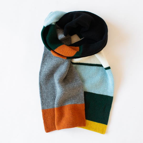 メンズ SWEEN ニットスカーフ(GREY)