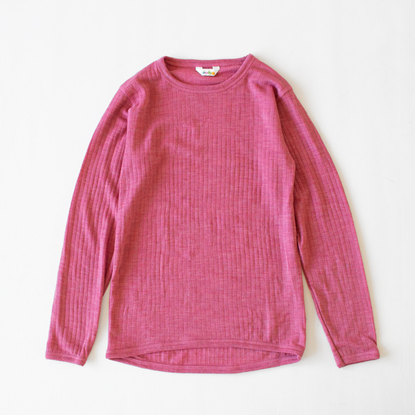 限定色 ウール ロングスリーブ NEEDLE DROP WOOL(PINK)