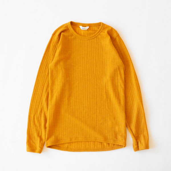 限定色 ウール ロングスリーブ NEEDLE DROP WOOL(YELLOW)