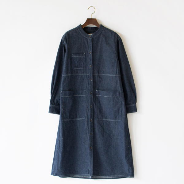 8オンスデニム シャツワンピース(INDIGO)