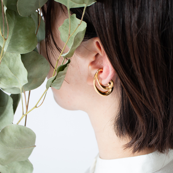 SmallとLargeの重ね付け(18KGold Plated)