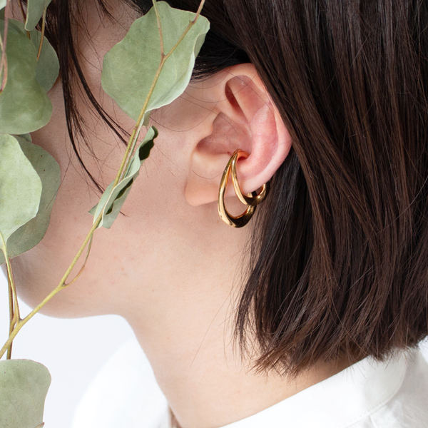 SmallとLargeの重ね付け(18KGold Plated)