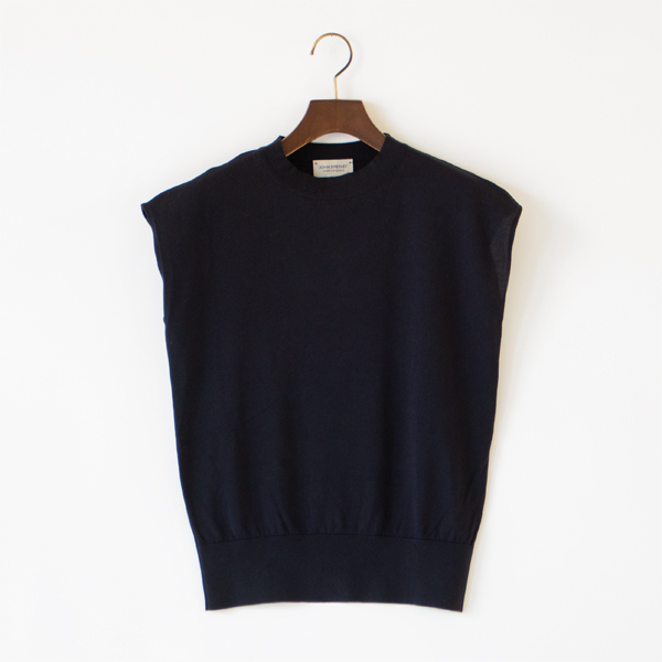 フレンチスリーブコットンニットプルオーバー S4415(NAVY/M)