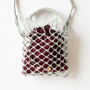 ショルダーバッグ MACRAME SILVER with pouch 