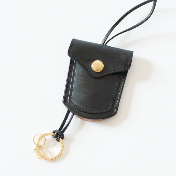 レザーキーホルダー NECK KEY HOLDER(NEW BLACK)