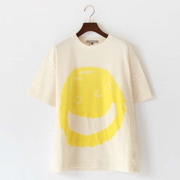 コットンジャージー絞り染めTシャツ(Yellow)