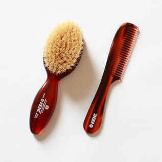 ベビー用 エクストラソフトヘアブラシ&amp;ハンドメイドコームセット BA30