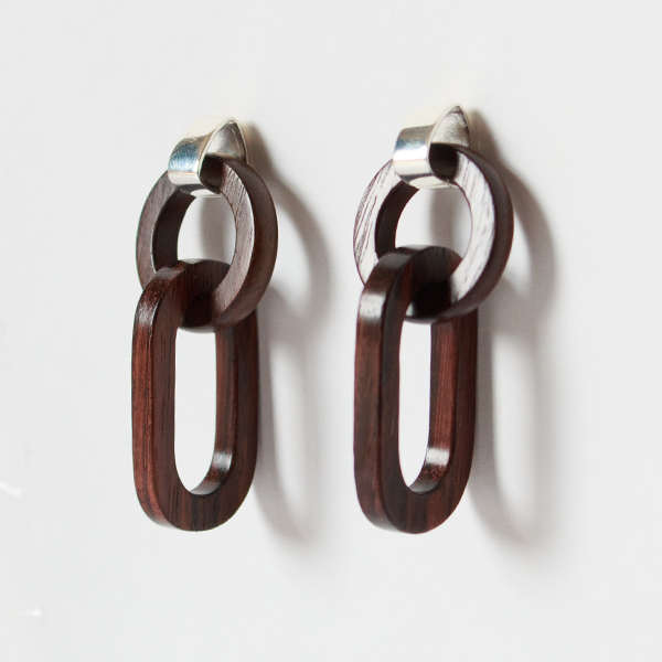 Wood Earrings(Double Link)