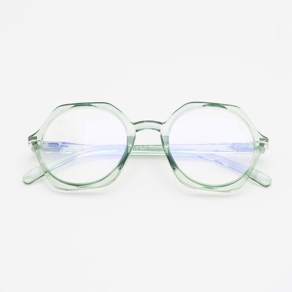ブルーライトカットあり リーディンググラス EDGY clear/green
