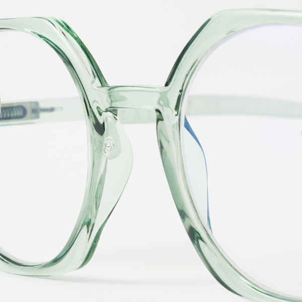ブルーライトカットあり リーディンググラス EDGY clear/green