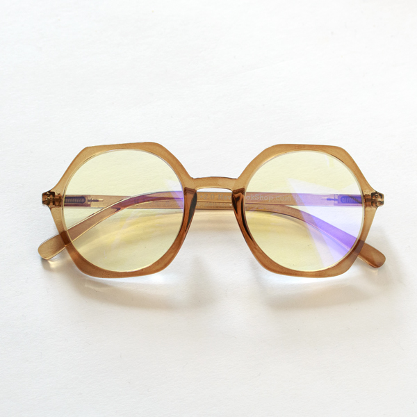 ブルーライトカットあり リーディンググラス EDGY olive/brown