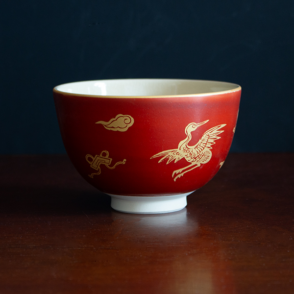 朱巻宝尽し抹茶碗
