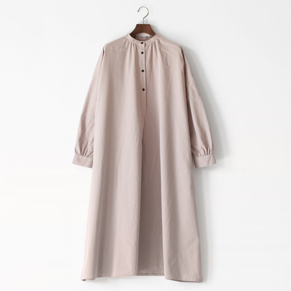 コットンライトポプリン ドルマンギャザーワンピース(GREY)