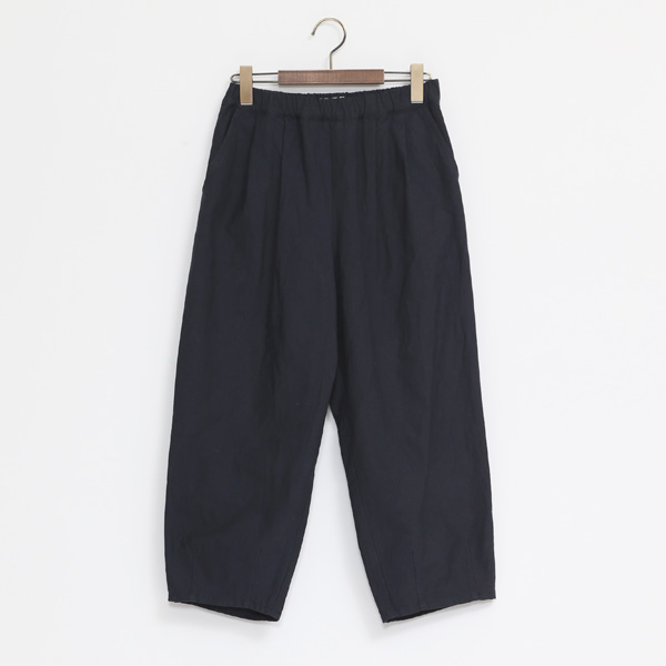 NAVY 36コットンリネン バックサテンサルエルパンツ
